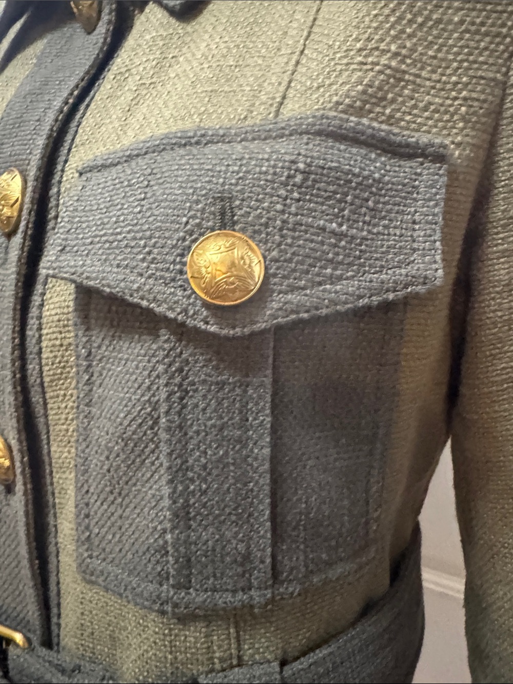 Veronica Beard Sonoma in Army & Loden Olive Military-Style Belted Jacket Size 6 - Picture 7 of 16